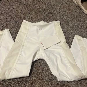 Lululemon wunder under HE crop leggings in white